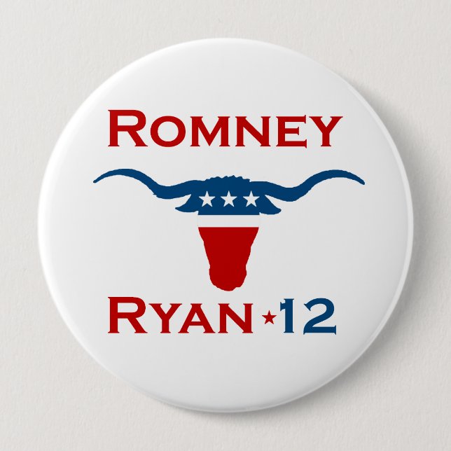 Badge Rond 10 Cm ROMNEY RYAN 2012 STEER.png (Devant)