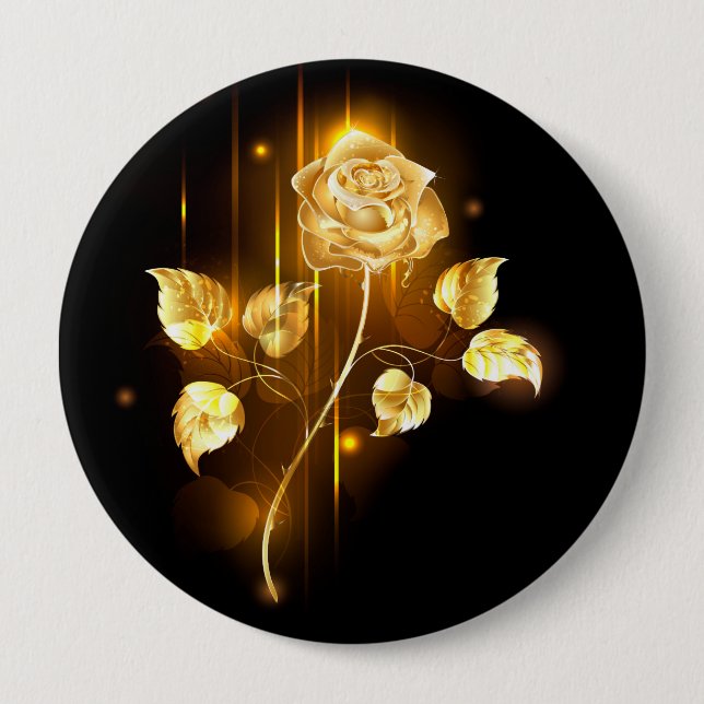 Badge Rond 10 Cm Rose d'or ( rose d'or ) (Devant)