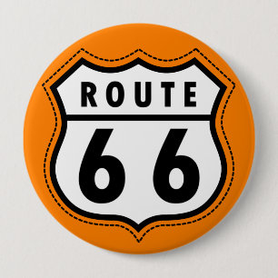 Badge Rond 10 Cm Route 66