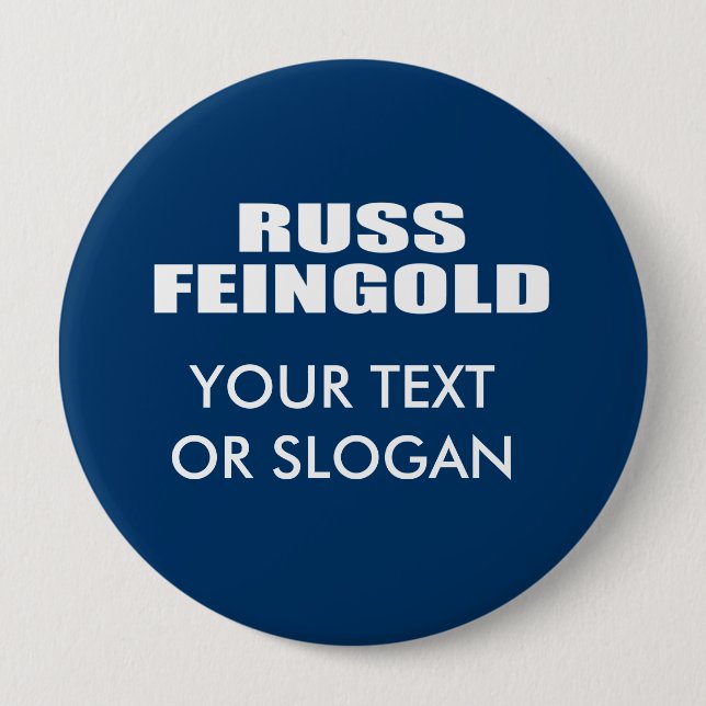 BADGE ROND 10 CM RUSS FEINGOLD POUR LE SÉNAT (Devant)