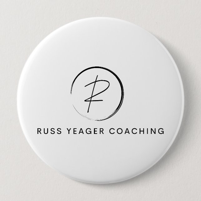 Badge Rond 10 Cm Russ Yeager Coaching Signature Logo (Devant)