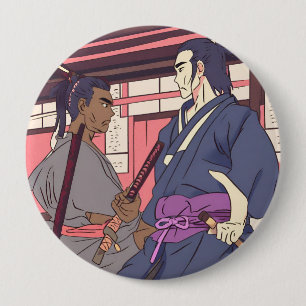 Badge Rond 10 Cm samouraï