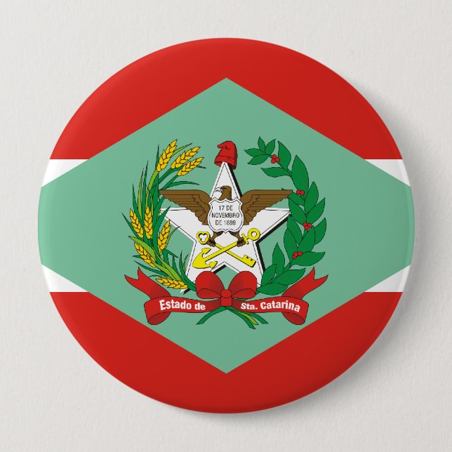 Badge Rond 10 Cm Santa Catarina, Brésil (Devant)