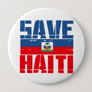 BADGE ROND 10 CM SAUVEZ LE HAÏTI