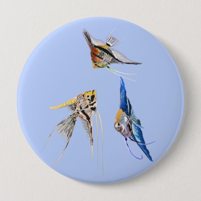 Badge Rond 10 Cm Scalar fish (Devant)