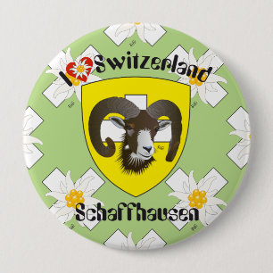 Badge Rond 10 Cm Schaffhouse - Suisse - Suisse - Svizzera Buttons
