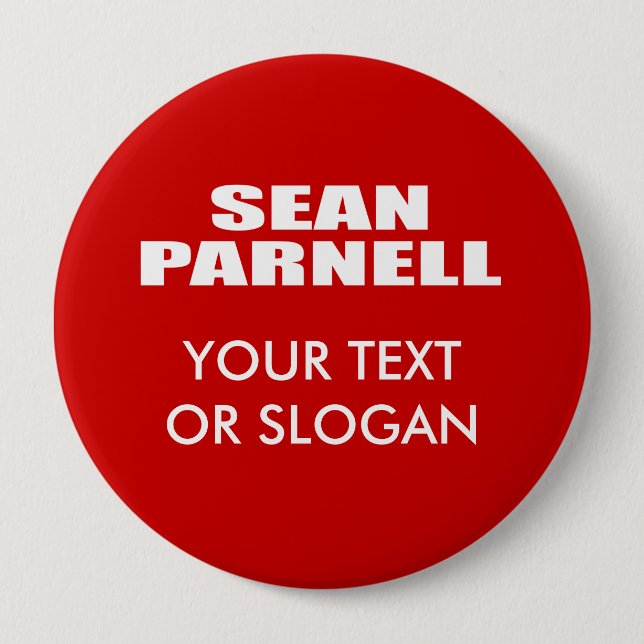 BADGE ROND 10 CM SEAN PARNELL POUR LE GOUVERNEUR (Devant)