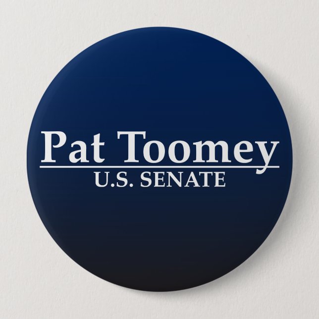 Badge Rond 10 Cm Sénat de Pat Toomey États-Unis (Devant)