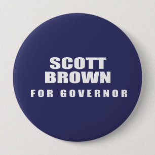 BADGE ROND 10 CM SÉNATEUR SCOTT BROWN