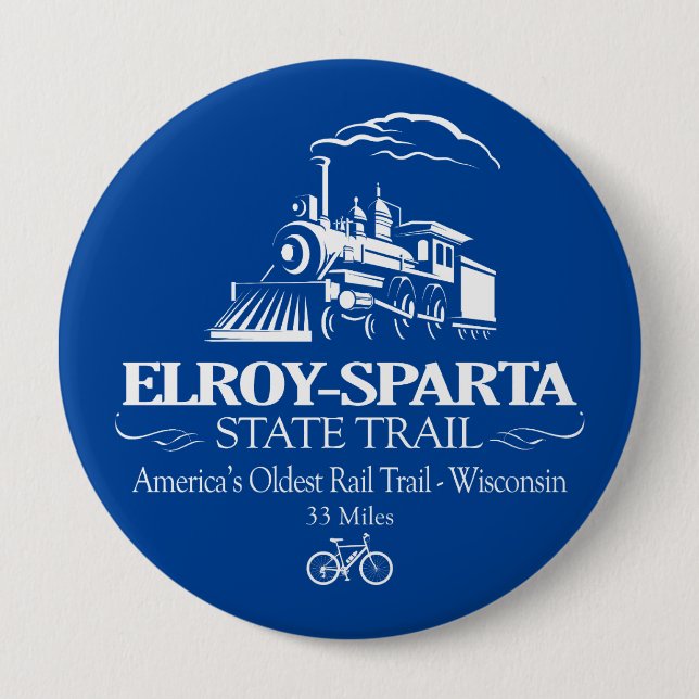 Badge Rond 10 Cm Sentier d'État Elroy-Sparta (RT) (Devant)