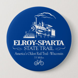 Badge Rond 10 Cm Sentier d'État Elroy-Sparta (RT)