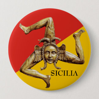 Badge Rond 10 Cm Sicilia (Sicile)