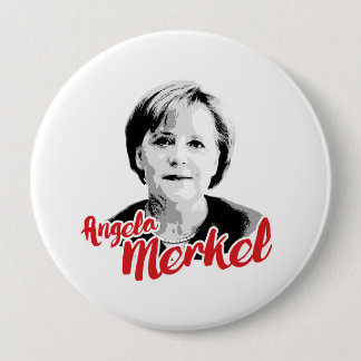 Badge Rond 10 Cm Signature d'ANGELA MERKEL - - -