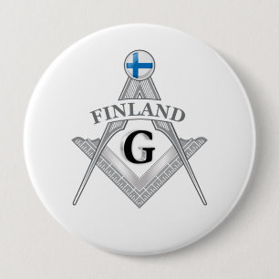 Badge Rond 10 Cm Signe de franc-maçonnerie finlandais