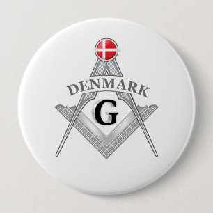 Badge Rond 10 Cm Signe de la franc-maçonnerie danoise