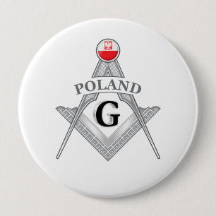 Badge Rond 10 Cm Signe de la franc-maçonnerie de Pologne