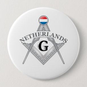 Badge Rond 10 Cm Signe de la franc-maçonnerie néerlandaise