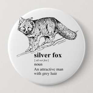 BADGE ROND 10 CM SILVER FOX