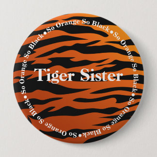 Badge Rond 10 Cm Soeur de tigre de rayure de tigre