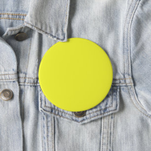 Badge Rond 10 Cm Solide clair jaune clair