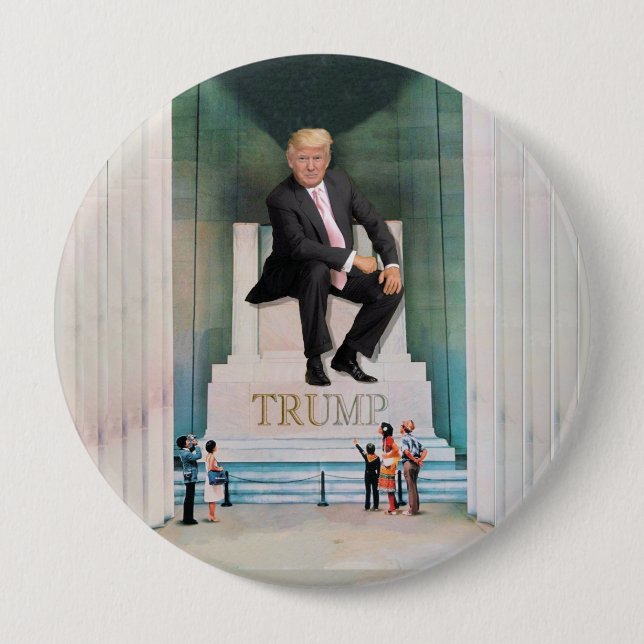 Badge Rond 10 Cm Son Trumpness royal (Devant)