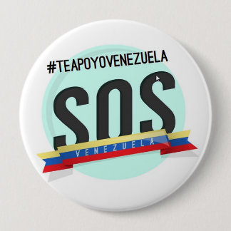 BADGE ROND 10 CM SOS VENEZUELA