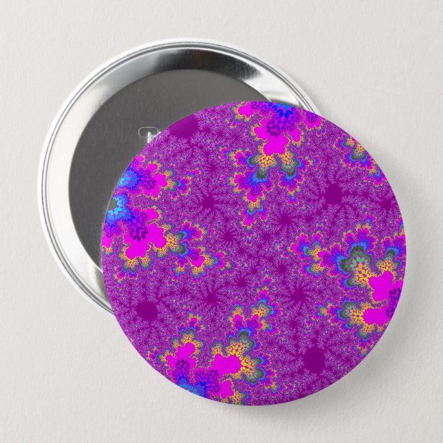 Badge Rond 10 Cm Speckle arc-en-ciel rose (Devant & derrière)