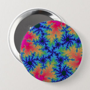 Badge Rond 10 Cm Speckle arc-en-ciel tropical