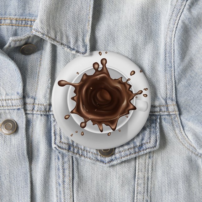 Badge Rond 10 Cm Splash café (En situation)
