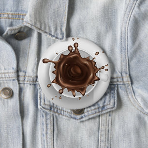 Badge Rond 10 Cm Splash café