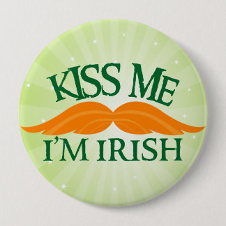 Badge Rond 10 Cm Stache irlandaise