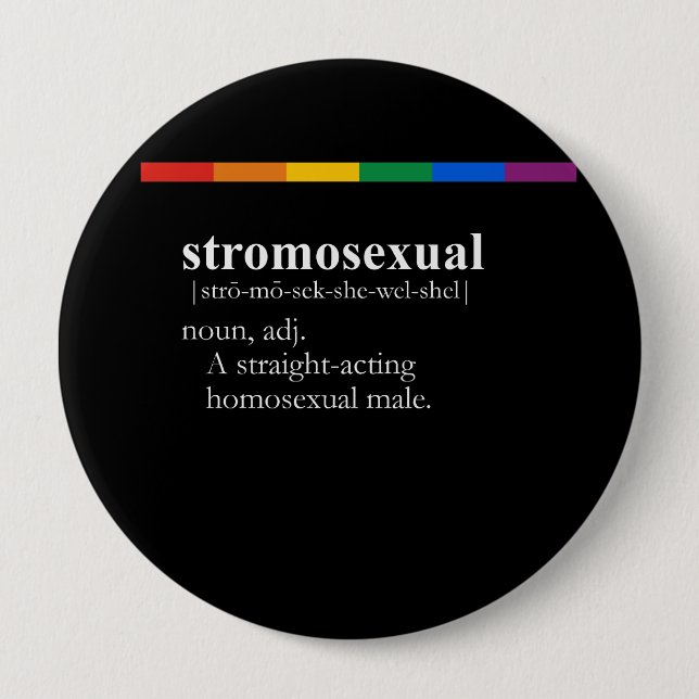 BADGE ROND 10 CM STROMOSEXUEL (Devant)
