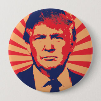 Badge Rond 10 Cm Style de propagande de Donald Trump