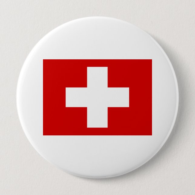 Badge Rond 10 Cm Suisse (Devant)