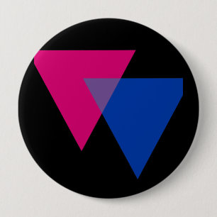 Badge Rond 10 Cm Symbole de bisexualité