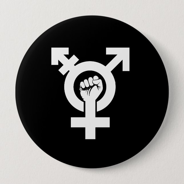 BADGE ROND 10 CM SYMBOLE DE RÉSISTANCE TRANS - - (Devant)