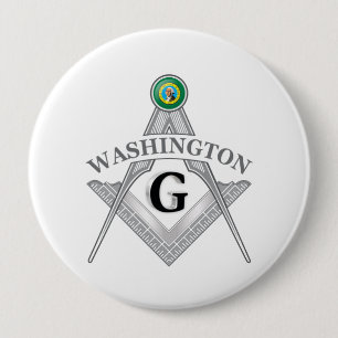 Badge Rond 10 Cm Symbole franc-maçonnerie de l'État de Washington