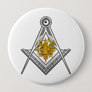 Badge Rond 10 Cm Symbole français de la franc-maçonnerie