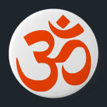 Badge Rond 10 Cm Symbole Om indien<br><div class="desc">Ce dessin présente l'Om (ou Aum), qui représente un son sacré et un symbole spirituel dans les religions indiennes. L'Om signifie l'essence de la réalité ultime, la conscience ou Atman. Il fait partie de l'iconographie que l'on retrouve dans les manuscrits anciens et médiévaux, les temples, les monastères et les retraites...</div>