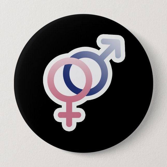 BADGE ROND 10 CM SYMBOLES DROITS D'AMOUR (Devant)