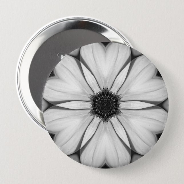 Badge Rond 10 Cm Symphonie des pétales (Devant & derrière)
