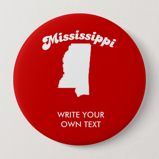 Badge Rond 10 Cm T-shirt MISSISSIPPI MOTTO DE L'ÉTAT (Devant)