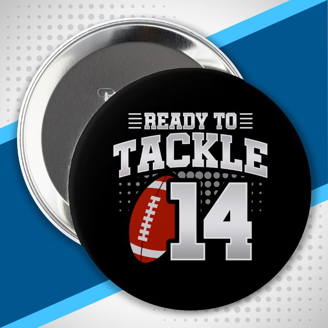 Badge Rond 10 Cm Tackle 14e anniversaire 14 ans Couples (Créateur téléchargé)