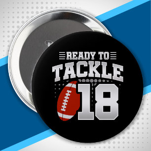 Badge Rond 10 Cm Tackle 18e anniversaire 18 ans Couples