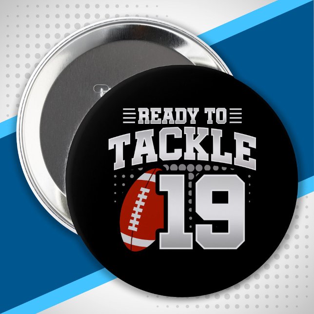 Badge Rond 10 Cm Tackle 19e anniversaire 19 ans Couples (Créateur téléchargé)