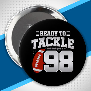 Badge Rond 10 Cm Tackle 98e anniversaire 98 ans couple Anniversaire
