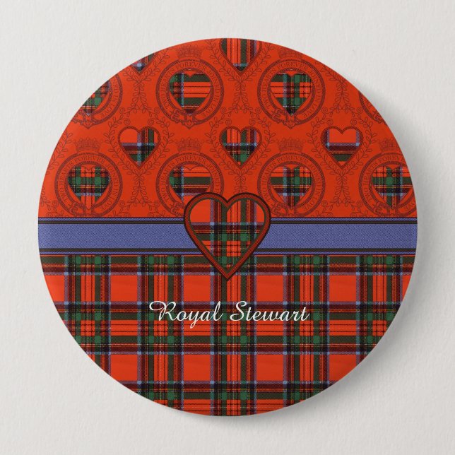 Badge Rond 10 Cm Tartan royal d'écossais de plaid de clan de (Devant)