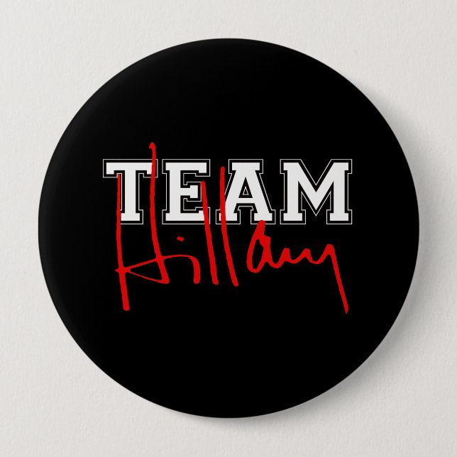 Badge Rond 10 Cm TEAM HILLARY WHITE.png (Devant)