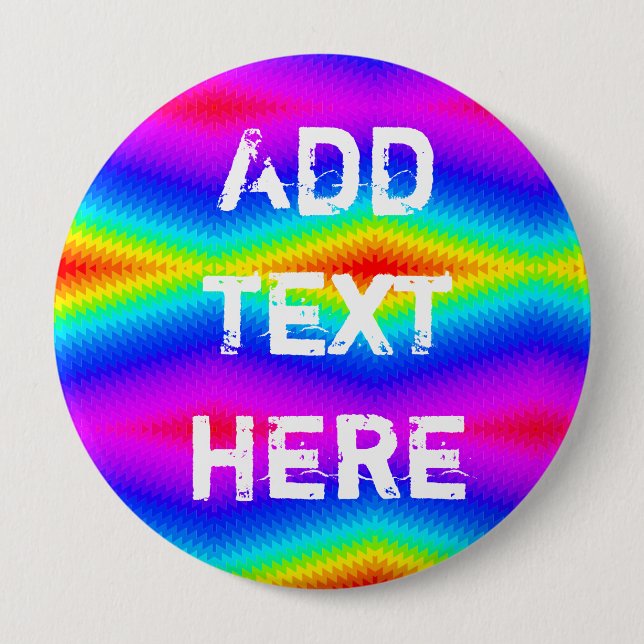 Badge Rond 10 Cm Teinture à cravate arc-en-ciel (Devant)