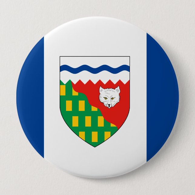 BADGE ROND 10 CM TERRITOIRES DU NORD-OUEST (Devant)